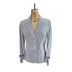 Terry Lewis Classic Luxuries Suede Leather Jacket Womens SZ S